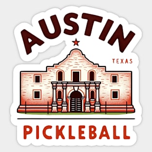 Austin Texas Pickleball Design #2 Sticker